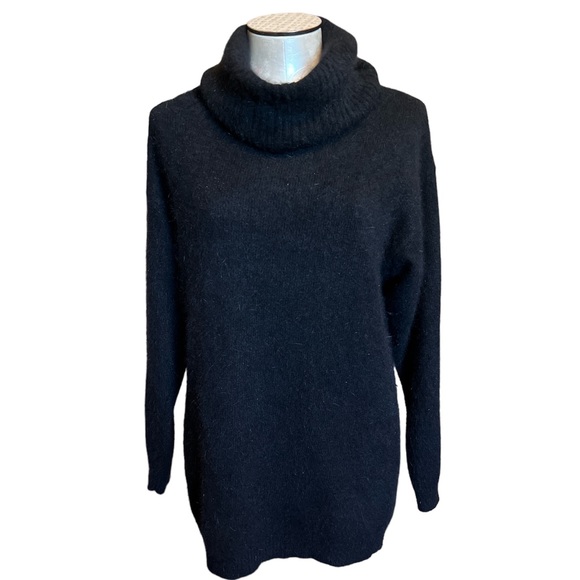 Rafaella Women’s turtleneck long sweater angora rabbit hair wool and nylon Small - Picture 1 of 17